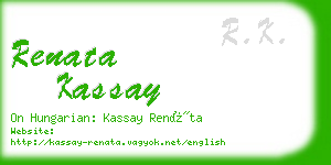 renata kassay business card